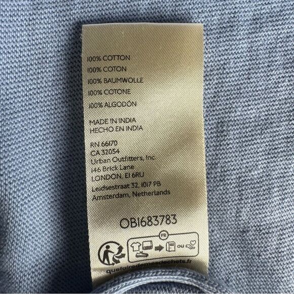 Free People We the Free Oversized Light Blue Top with Blousy Sleeves Size S - Picture 4 of 5